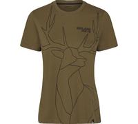 Seeland Deer On Line W T shirt Military Olive