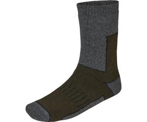 Seeland Field Thermo Sock - 2Pack Pine Green Melange/Grey Melange