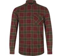Seeland Glen Flannel Shirt Red Forest Check - Soft Brushed Flannel, Shooting Pleats at Back for Great Movement and Comfort