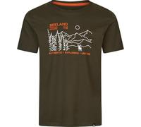 Seeland Landscape T-shirt Pine green - Round neck, Classic fit