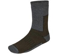 Seeland Mens Field Thermo Sock 2 Pack Terry Lining Compression Band Grey Melange