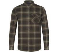 Seeland Mens Glen Flannel Cotton Shirt Pine Green Red Check Sizes Small To 4XL