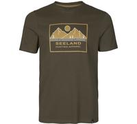 Seeland Mens Kestrel Short Sleeve T Shirt Grizzly Brown Dark Navy Small To XXL