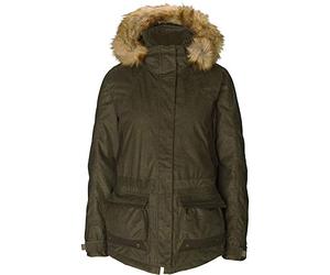 Seeland North Lady Jacket | Women's Practical Hunting Hiking and Trekking Attire | Wind and waterproof SEETEX® membrane | Detachable Kood with Faux Fur Trim | Pine Green | 40