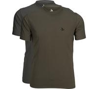 Seeland Outdoor 2 pack t shirt Raven/Pine green Soft handfeel, Logo and size p