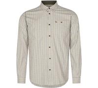 Seeland Oxford Shooting Shirt Classic Blue/Classic Brown Check - Easy Care Treatment, Chest Pocket with Embroidery