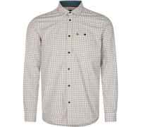 Seeland Oxford Shooting Shirt Grape Leaf/Terracotta Check - Easy Care Treatment, Chest Pocket with Embroidery Brown