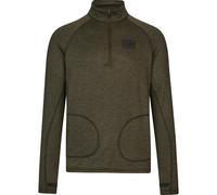 Seeland Peak Half Zip Pine green melange Medium high neckline, zipped front