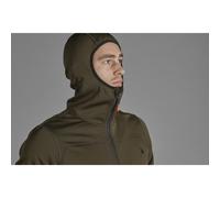 Seeland Power fleece Pine green close fitting hood, 4 way stretch fabric