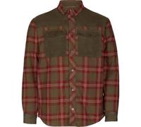 Seeland Vancouver Shirt Red check Soft brushed cotton flannel., Fake suede det