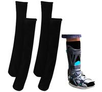 Seematn 2 Pairs Replacement Sock Liner for Walking Boots or Walker Brace Orthopedics Socks Fracture Walking Boot Sock Medical Boot Sock for Women and Men, One Size Fits Most(Black)