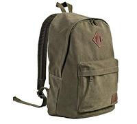 seemeroad Canvas Vintage Backpack Lightweight Travel Daypack Laptop Backpack College Student Rucksack for Men Women (Army Green)