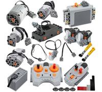 SEEMEY 34Pcs Power-Function Kit Set Motor Battery Infrared-Remote-Control Receiver Train Adjustable Speed Technic- Motor Parts, Technic-Parts Compatible with mainbrands