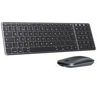 seenda Bluetooth Keyboard and Mouse for Mac, SKM64-2 Multi-Device Rechargeable Slim Keyboard and Mouse Set Compact with Number Pad, Specially for MacBook Pro/Air, iPad, iMac, Black and Grey