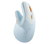 seenda Ergonomic Mouse with Jiggler - Wireless Vertical Mouse with Multi Device Connection (Bluetooth or USB), Reduces Wrist Strain, Quiet Click, Compatible with PC, Laptop, Mac, Windows (Sky Blue)