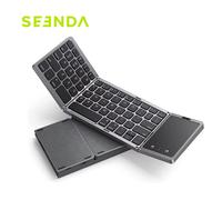 Seenda Foldable Wireless Bluetooth Keyboard Rechargeable Folding Portable Keyboards for PC Mac Smartphone Windows iOS Android