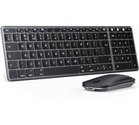 seenda SKM64-2 Bluetooth Keyboard and Mouse for Mac, Multi-Device Rechargeable Slim Keyboard and Mouse Set Compact with Number Pad, Specially for MacBook Pro/Air, iPad, iMac - Space Gray