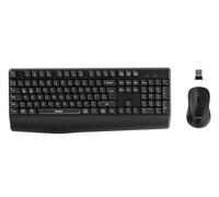 seenda Wireless Bluetooth Keyboard and Mouse, Bluetooth+2.4G USB Multi-Device Connection, Ergonomic Keyboard with Wrist Rest, Full Size QWERTY UK for Windows, Mac OS, Laptop, PC, iPad, Tablet, Black
