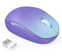 seenda Wireless Mouse, 2.4G Noiseless Mouse with USB Receiver Portable Computer Mice for PC, Tablet, Laptop, Notebook Chromebook - Gradient Purple
