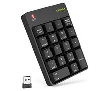 Seenda Wireless Number Pad, 2.4G USB Wireless Numeric Keypad, 18-Key Portable Number Keypad Keyboard Extensions for Laptop Notebook PC Desktop Computer, Black