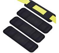 Seenelling 4 Pack Tie Down Strap Protector Sleeve Universal Protective Sleeves for Ratchet Straps Protective Strap Protector, Preventing Damage to Boat Trailers Kayaks Yacht Trucks, 4 x 12''(Black)