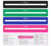 Seenelling 4 Pcs Card Line Finder Strategy Tool Multicolor Mahjong Accessories Guide Rules Reader Helper Easy to Carry and Store for Beginners and Competitions Gifts Parties Game Nights