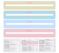 Seenelling 4 Pcs Mahjong Line Finder Multicolor Mahjong Accessories Card Line Finder Strategy Tool Guide Rule Reader Helper Easy to Carry and Store for Beginners and Competitions Party Night (Pastel)