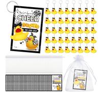 Seenelling 40 Set Cheer Ducks Keychain Team Gifts Black