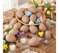 Seenelling 48 Pcs/ 24 Set Prefilled Easter Eggs with Bunny Egg Hunt Basket Fillers Favors Easter Party Gifts Bulk Prize Supplies
