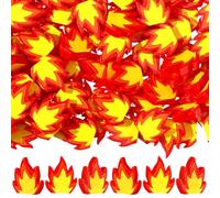 Seenelling 50 Pcs Miniature Flame Figurines Mini Resin Fire Model Flame Ornament for Miniature Village Town Accessories DIY Mini Scene Garden Home Micro Landscape Decor