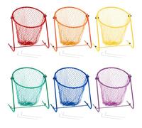 Seenelling 6 Pcs Multipurpose Target Net Set Physical Education Equipment PE Training Equipment Golf Hitting Football Throwing Net for Golf, Flying Disc, Assorted Colors