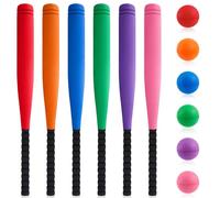Seenelling 6 Set 29" Foam Baseball Bat Set Including 6 Bats and 6 Baseball PE Equipment for Elementary School Foam Bat for Safety Play