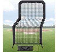 Seenelling 7 x 5 ft Baseball Z Screen with Protection Cover Portable Baseball Practice Double Net Softball Pitching Hitting Safety Protective Screen for Batting Cage, Backyard Practice & on Field Use