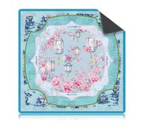 Seenelling Mahjong Mat 31.5" x 31.5" Non-Slip Noise Reduction Mahjong Table Mat Multi Purpose Game Table Cover for Mah Jong Card Board Poker Dominoes Tile Games(Chinoiserie)