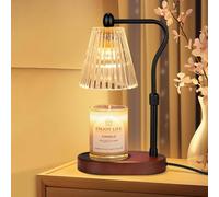 seenlast Candle Warmer Lamp with Timer, Candle Warmer with 2 Bulbs Height Adjustable Dimmable Wax Melt Gold House Warming Gifts New Home Bedroom Kitchen Decor Gifts for Women