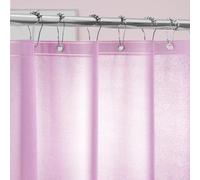 Seenus Dreamy Pink Glitter PEVA Shower Stall Curtain Long 48 x 78 inch, Waterproof Plastic Sparkle Shower Curtain Liner with Weighted Magnets, Bling Shimmery Bathroom Shower Curtain Rose Pink