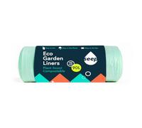 Seep Biodegradable 10 x 90 Litre Garden Bin Bags - Eco Friendly Garden Bags - Large Waste Bags - 90L Biodegradable Green Bags - 1 Roll