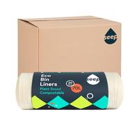 Seep Biodegradable 320 x 70 Litre Bin Bag Liners Compostable Food Waste Ca