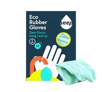 SEEP Eco Medium Rubber Gloves - Kitchen Gloves - Biodegradable Washing Up Gloves Made Using Biodegradable RubberRubber - Multi-purpose Household Gloves - FSC & Fair-trade Certified