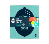 SEEP Swedish Kitchen Cloths For Cleaning - Reusable Sponge Dishcloth Ultra Absorbent - Eco-Friendly Biodegradable Compostable Cellulose Sponges (1 Pack - 4 Cloths)