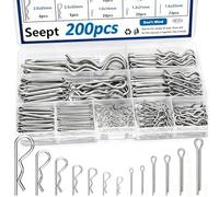 Seept 13-Sizes 304 Stainless Steel Cotter Pin Assortment Kit Cotter Pin /R Clips Fastener Fitting kit for Car，Lawn mowers Hitch Clips & Pins