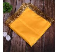 SEER Silk Satin Altar Pooja Cloth | 1 Meter for Mandir Decoration | Kapda for Pooja Table, Goddess Chowki Aasan, Temple, Puja Ghar (Yellow), Solid