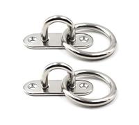 SeeRaphee 304 Stainless Steel Eye Pad Plate Anchor Mount with Ring 5/16" 8mm Great for Yoga Swings Hammocks/Boat Rigging/Marine Deck Hardware/Suspension Training Straps