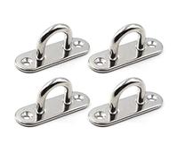 SeeRaphee Ceiling Wall Mount Hook Heavy Duty Pad Eyes 1/4" 6mm 304 Stainless Steel Great for Yoga Swings Hammocks/Boat Rigging/Marine Deck Hardware/Suspension Training Straps