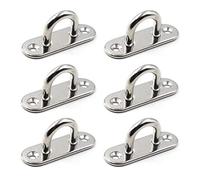 SeeRaphee Ceiling Wall Mount Hook Heavy Duty Pad Eyes 5mm 3/16" 304 Stainless Steel Great for Yoga Swings Hammocks/Boat Rigging/Marine Deck Hardware/Suspension Training Straps