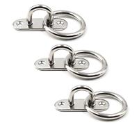 SeeRaphee Ceiling Wall Mount Hook Heavy Duty Pad Eyes with Ring 1/4" 6mm 304 Stainless Steel Great for Yoga Swings Hammocks/Boat Rigging/Marine Deck Hardware/Suspension Training Straps