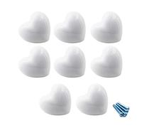 SeeRaphee White Ceramic Cabinet Handles Drawer Pulls Heart Shape Cupboard Knobs for Kitchen Knobs Kids Room Cabinets Closets Toy Organizer Box Bookcase-8PCS