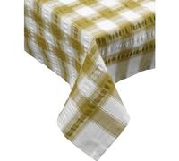 Seersucker Check 100% Cotton Pack of 4 Traditional Napkins 18” x 18” Garden Picnic Linen (Coffee)