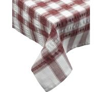 Seersucker Check 100% Cotton Pack of 4 Traditional Napkins 18” x 18” Garden Picnic Linen (Grape)