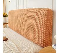 Seersucker Headboard Covers Stretch Bed Headboard Slipcover, Bed Head Cover King Double Single Dustproof All-inclusive Head Board Cover, Bed Board Protection Decor Cover(Length:170-190cm,Orange)